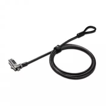 Kensington schlank Combination Laptop Lock, 1,8 m, Kensington, Zahlenschloss, Schlüssel, Schwarz