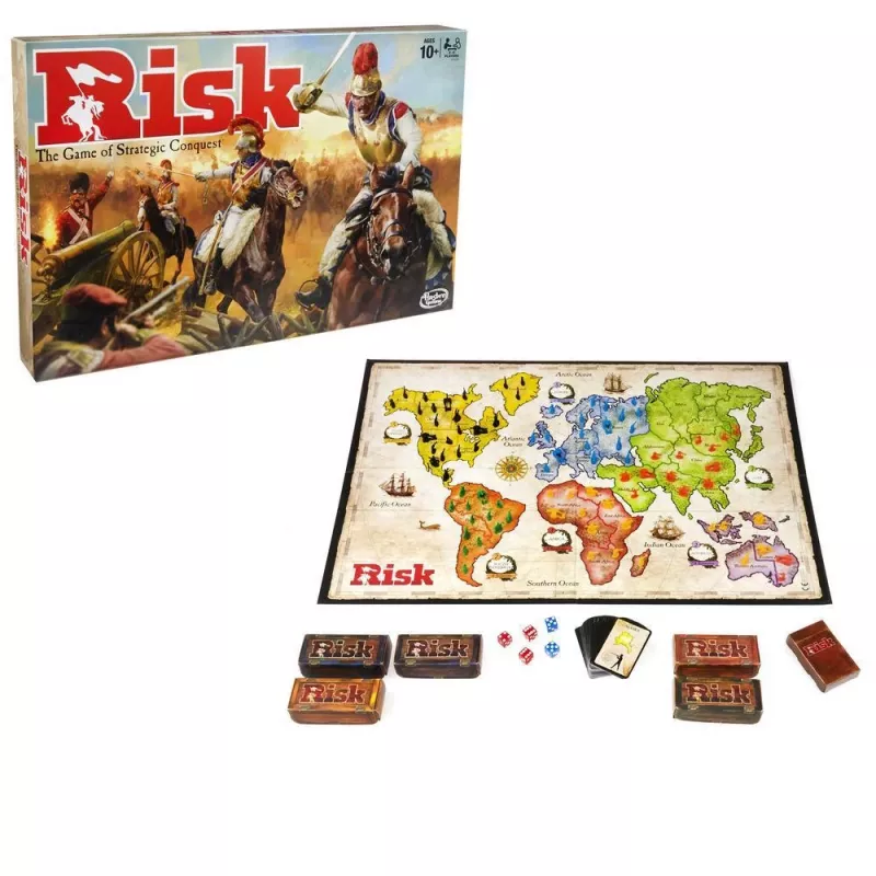 Brettspiel HASBRO Risk (Krieg) — strategisches Eroberungsspiel, ab 10 Jahren