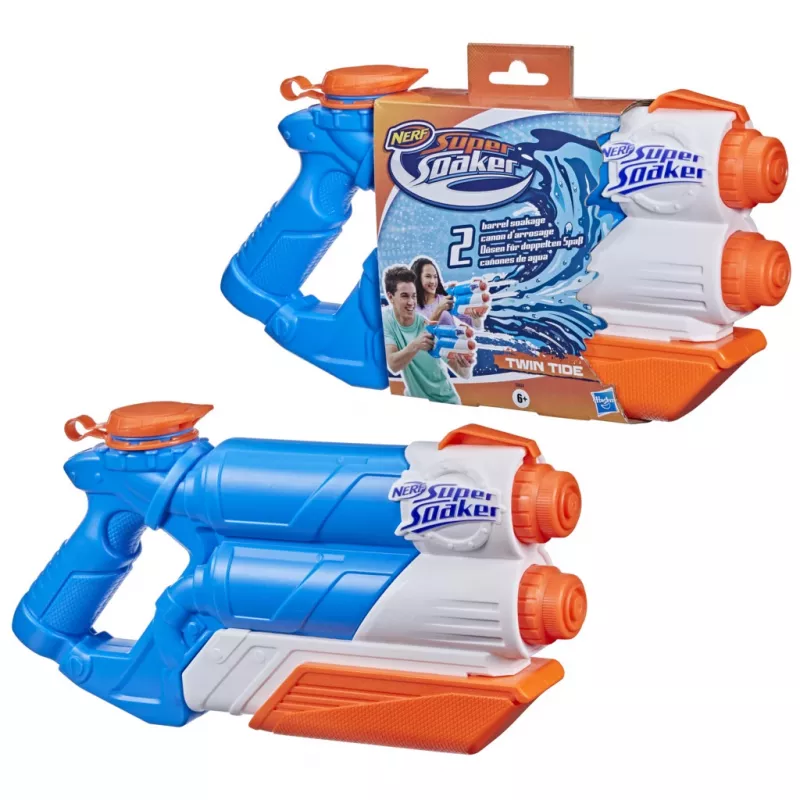Nerf Super Soaker Twin Tide, Spielzeug-Blaster, Mehrfarbig, 6 Jahre