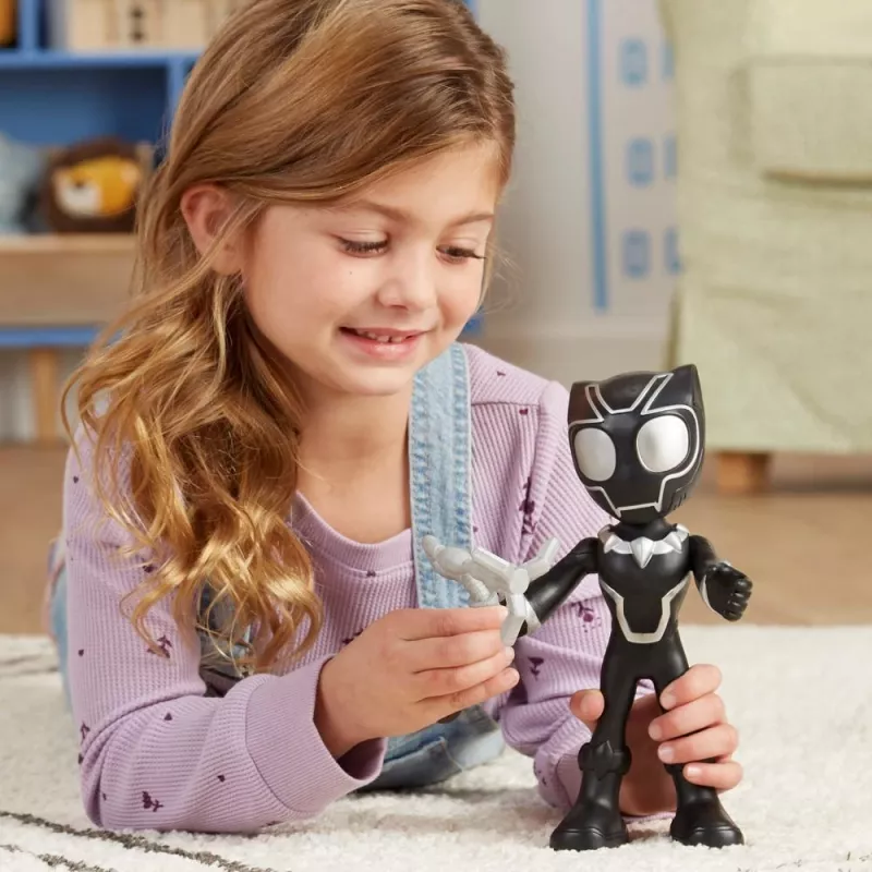 Marvel Spidey und seine Super-Freunde Supersized Schwarz Panther Actionfigur, Vorschul-Superheldenspielzeug