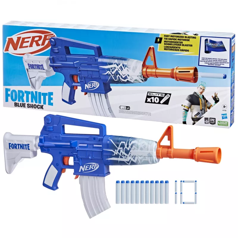 Nerf Fortnite Blue Shock, Spielzeug-Blaster, 8 Jahr(e), 99 Jahr(e), Fortnite, 785 g
