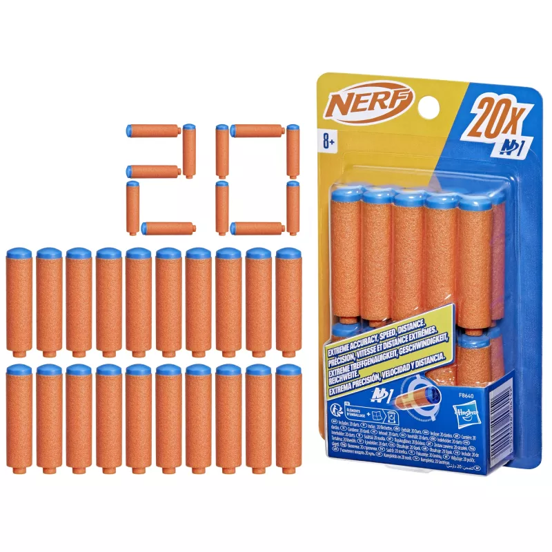 Nachfüllpack Nerf N Series N1-Darts 20x Blau Orange F8640