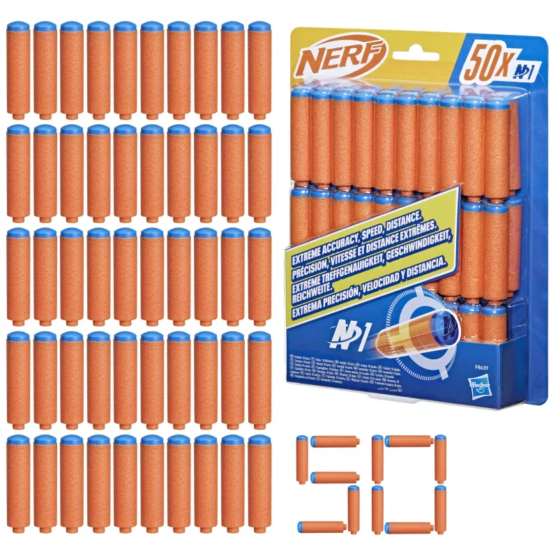 Nerf N Series N1-Darts 50x, Nachfüllpack, 8 Jahr(e), 50 St., Blau, Orange