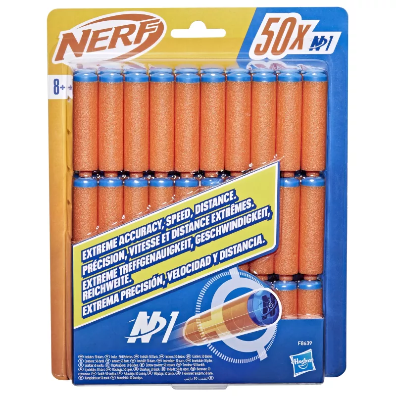Nerf N Series N1-Darts 50x, Nachfüllpack, 8 Jahr(e), 50 St., Blau, Orange