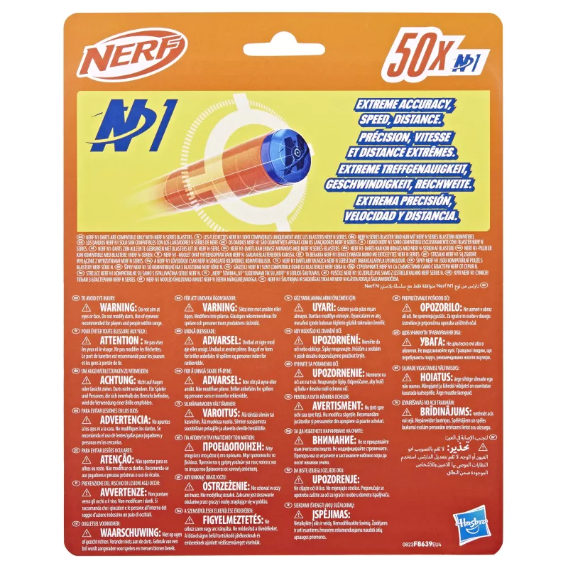 Nerf N Series N1-Darts 50x, Nachfüllpack, 8 Jahr(e), 50 St., Blau, Orange