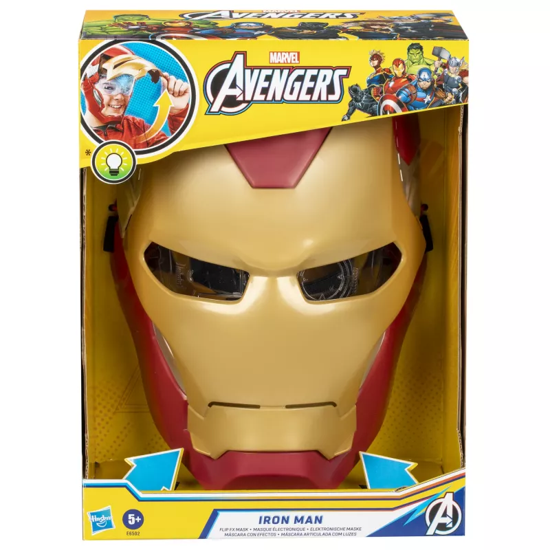 Marvel Avengers Iron Man Flip FX Maske, Kind, Gesichtsmaske, 5 Jahre, Film, 1 Stk.