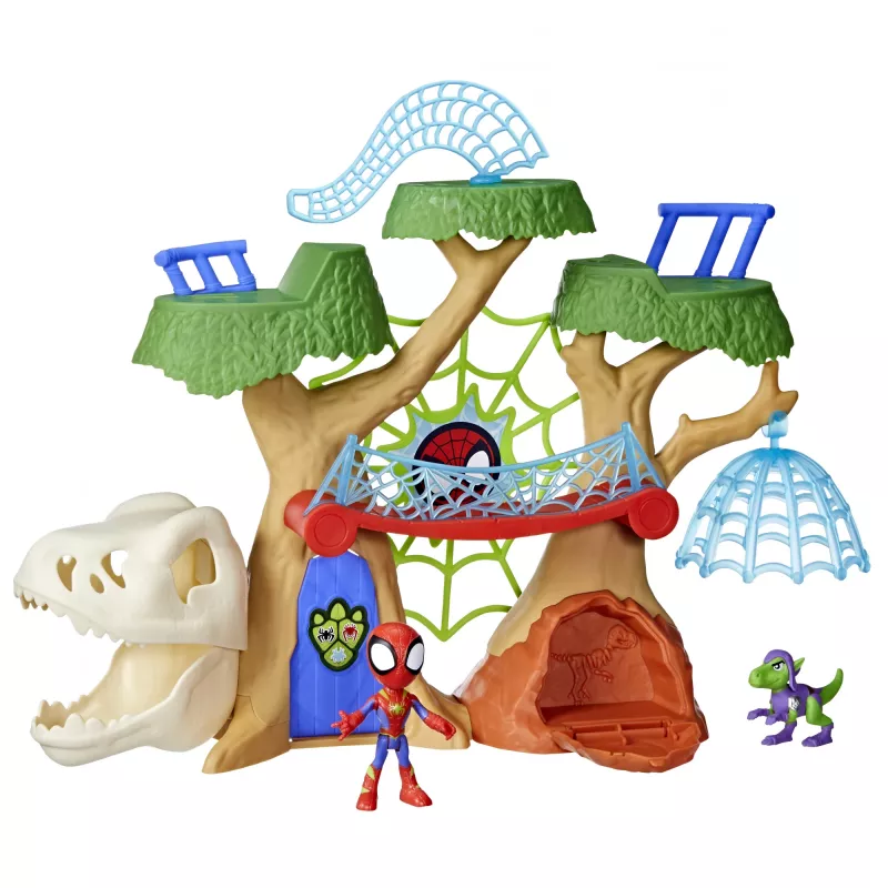 Playset Action/Abenteuer Hasbro Marvel Spidey und seine Super-Freunde Dino-Webs Baumhaus