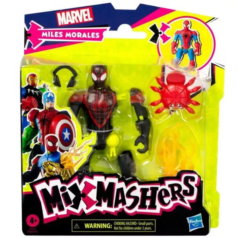 Marvel MixMashers Miles Morales Spider-Man Mix-And-Match, 4 Jahre, Mehrfarbig