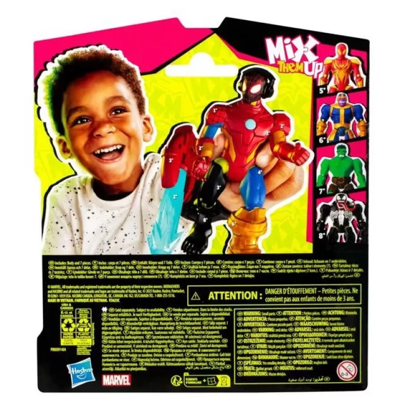 Marvel MixMashers Miles Morales Spider-Man Mix-And-Match, 4 Jahre, Mehrfarbig