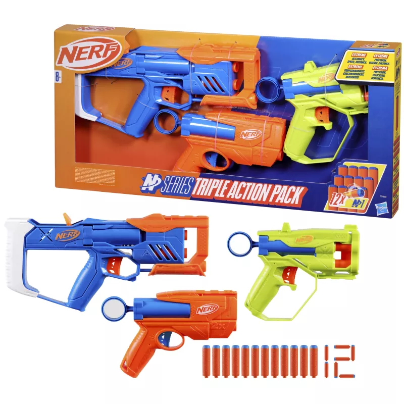 Nerf N Series Triple Action Pack, Spielzeug-Blaster, 8 Jahr(e)