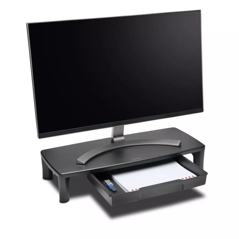 Kensington SmartFit Monitorständer mit Schublade, freistehend, 15 kg, 76,2 cm (30″), Höhenverstellung, Schwarz