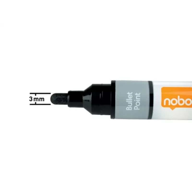 Nobo Flüssigtinte Whiteboard-Marker Rundspitze 10er-Packung, 10 Stk., Mehrfarbig, Rundspitze, Sortierte Farben, 3 mm, 38 mm
