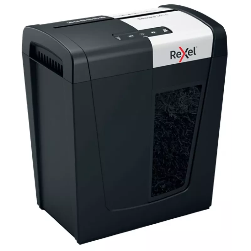 Rexel Secure MC6 Whisper-Shred Mikroschnitt-Aktenvernichter P5, Mikroschnitt, 2 x 15 mm, 18 L, 175 Blatt, 55 dB, Tasten