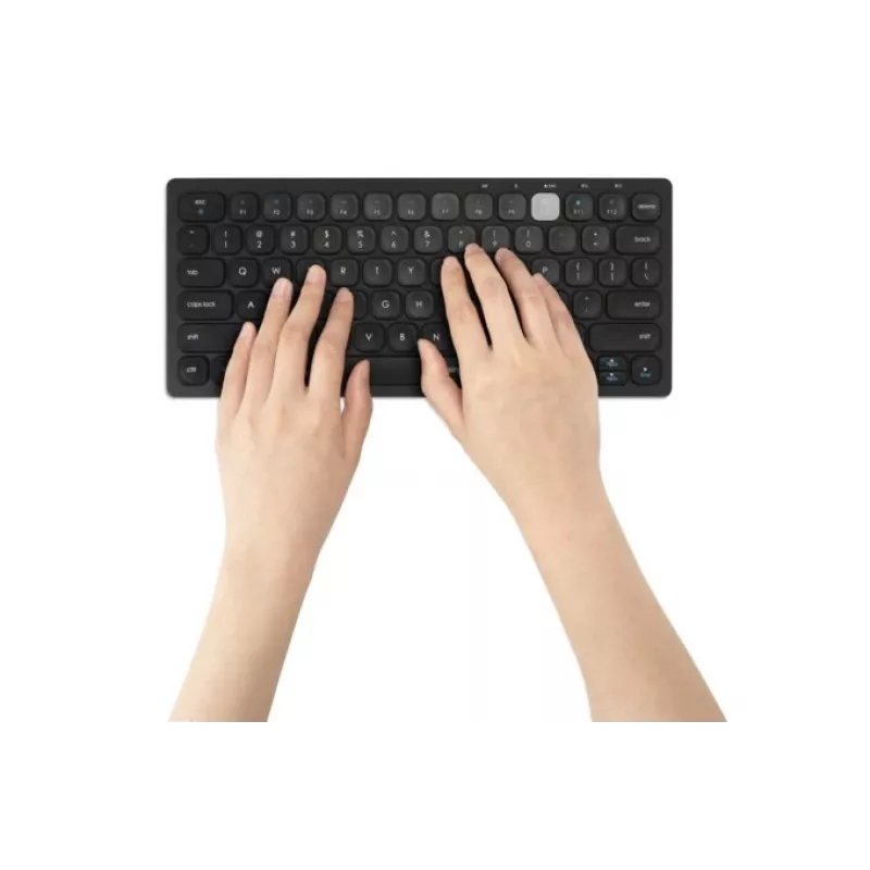 Kensington Dual Wireless Compact Tastatur - PN, Mini, Wireless, Bluetooth, QWERTY, Schwarz