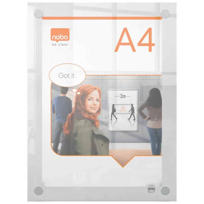 Nobo Premium Plus A4 Klarer Acryl-Wandposterrahmen