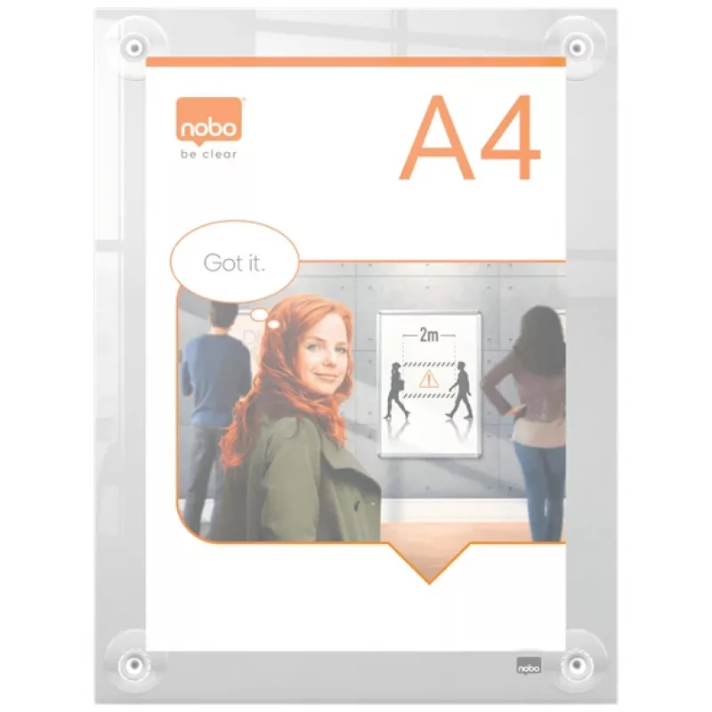 Nobo Premium Plus A4 klare Acryl-Wandhalterung für austauschbare Posterrahmen