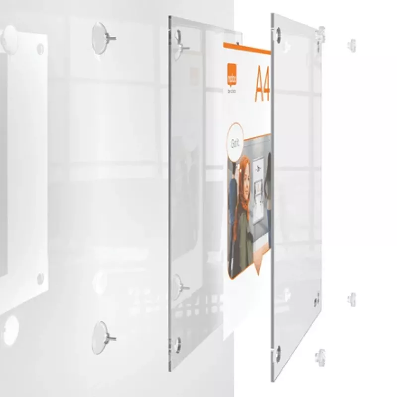 Nobo Premium Plus A4 klare Acryl-Wandhalterung für austauschbare Posterrahmen