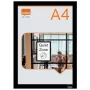 Nobo Selbstklebender Magnetischer Posterrahmen A4, Schwarz, A4, Orange, Hoch-/Querformat, 235 mm, 5 mm, 325 mm