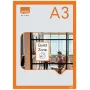 Nobo Selbstklebender Magnetischer Plakatrahmen A3, Orange, A3, Orange, Hoch-/Querformat, 235 mm, 10 mm, 450 mm