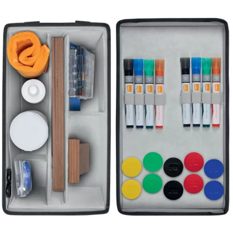 Nobo Whiteboard Zubehör-Set Tasche, Zubehör-Set, Mehrfarbig, 200 mm, 355 mm, 230 mm, Tasche