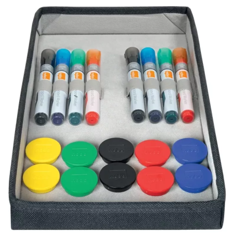 Nobo Whiteboard Zubehör-Set Tasche, Zubehör-Set, Mehrfarbig, 200 mm, 355 mm, 230 mm, Tasche