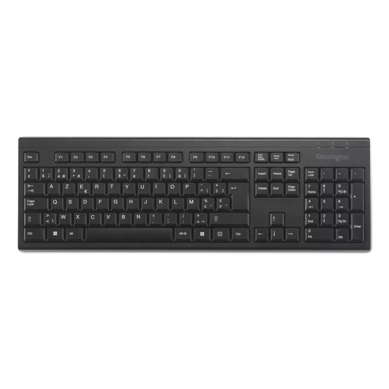 Kensington K75561BE, Full-size (100%), Kabellos, RF Wireless, Membran, AZERTY, Schwarz