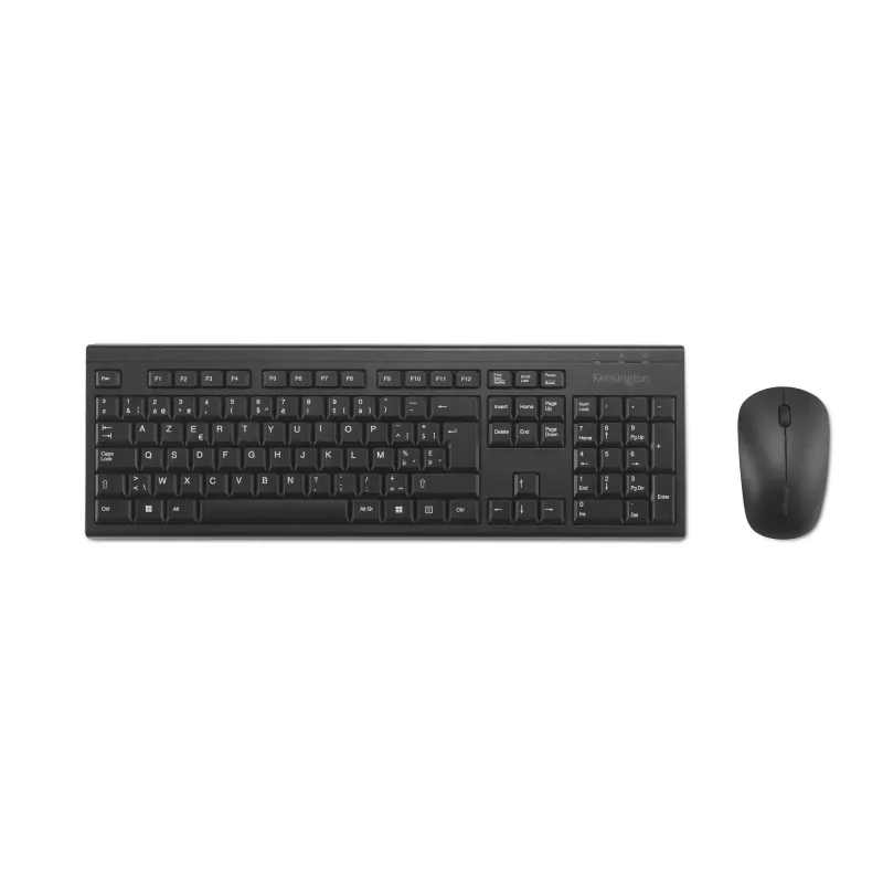 Kensington K75562BE, Kabellos, RF Wireless, Membran, AZERTY, Schwarz, Maus enthalten