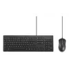 Kensington K75452BE, Kabelgebunden, USB, Membran, AZERTY, Schwarz, Maus im Lieferumfang