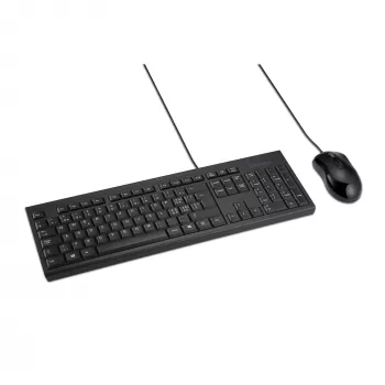 Kensington K75452CH, Kabelgebunden, USB, Membran, QWERTZ, Schwarz, Maus inklusive