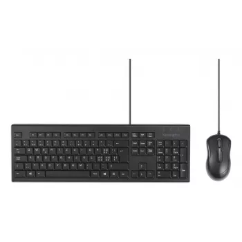 Kensington K75452CH, Kabelgebunden, USB, Membran, QWERTZ, Schwarz, Maus inklusive