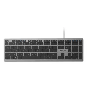 Kensington KB515 EQ USB-C/USB-A Kabelgebundene Tastatur, Full-Size (100 %), Kabelgebunden, USB, Scherenschalter, QWERTY, Grau