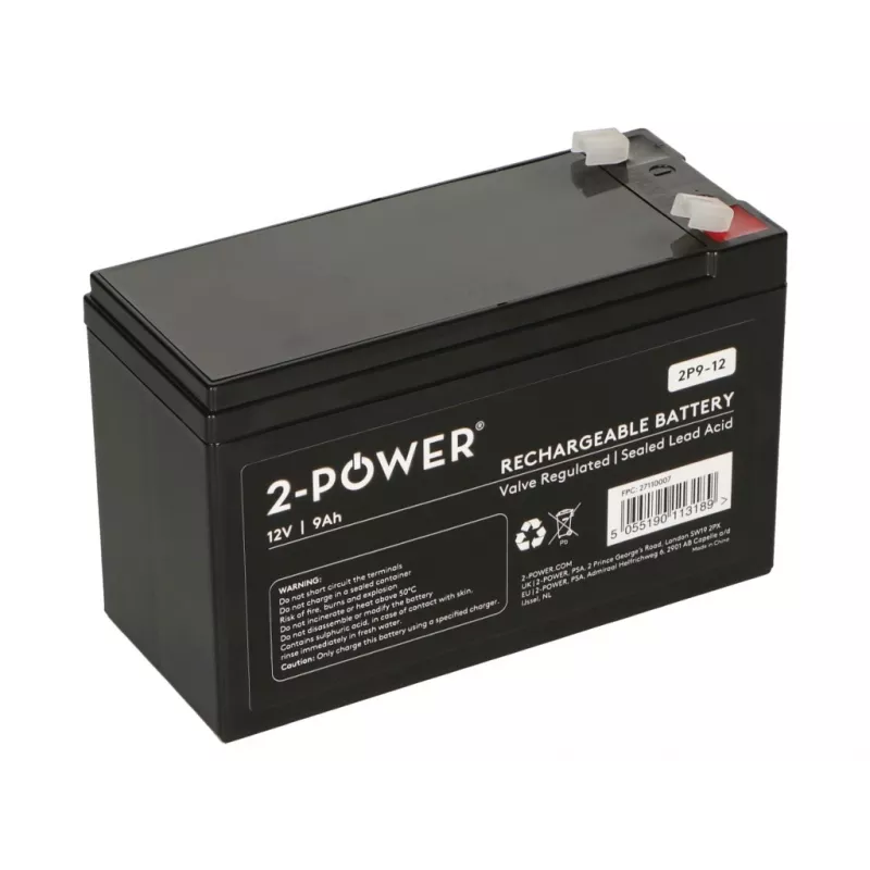 2-Power 2P9-12 USV-Batterie Blei-Vlies (VRLA) 12 V 9 Ah