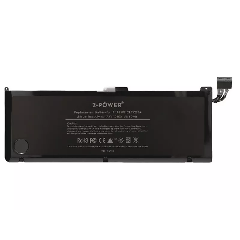 2-Power 7,4 V 11200 mAh Li-Polymer Laptop-Akku, Akku, Apple MacBook Pro 17 Zoll A1297 (Mitte 2009 EMC2272/EMC2329, Mitte 2010 EMC2352)