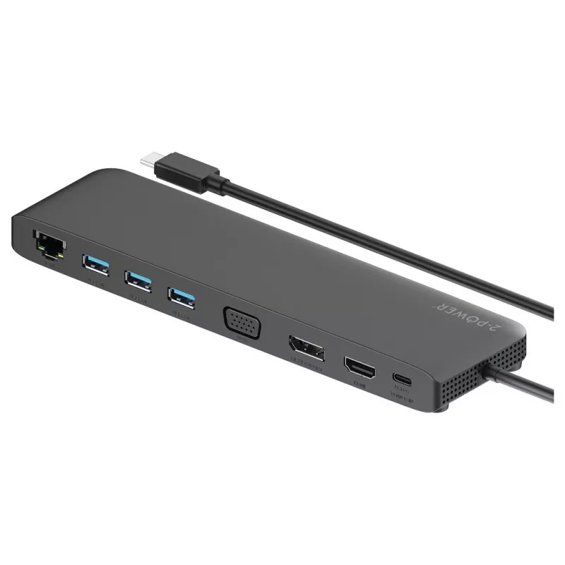 2-Power DOC0118A Laptop-Dockingstation/Port-Replikator Schwarz