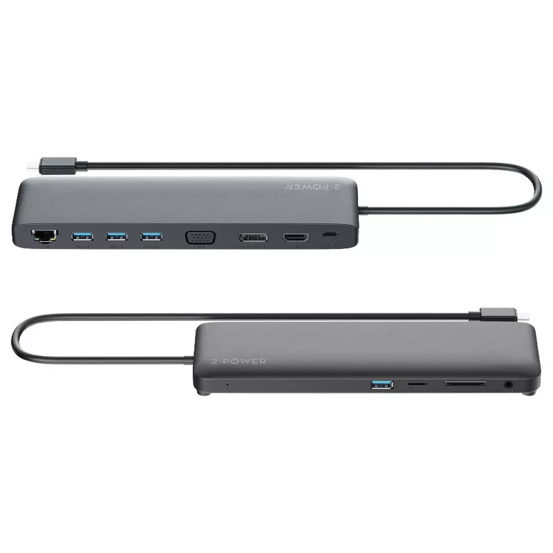 2-Power DOC0118A Laptop-Dockingstation/Port-Replikator Schwarz