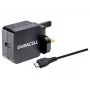 Duracell 2.4A Wandladegerät & 1M Mikro-USB-Kabel, Innenbereich, AC, 2.4 A, Schwarz