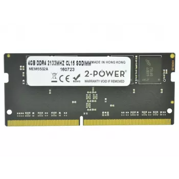 2-Power 4GB DDR4 2133MHz CL15 SODIMM Speicher, 4 GB, 1 x 4 GB, DDR4, 2133 MHz, 260-Pin SO-DIMM, Grau