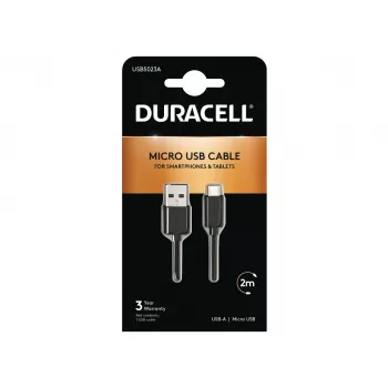 Duracell Sync/Charge-Kabel 2 Meter Schwarz