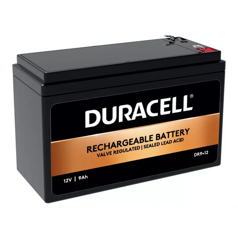 Duracell 12V 9Ah VRLA-Batterie, verschlossene Blei-Säure (VRLA), 12 V, 9 Ah, 9000 mAh, 108 Wh, 2,4 kg