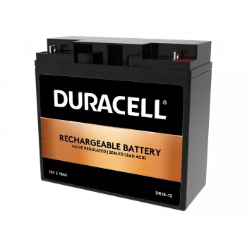 Duracell 12V 18Ah VRLA-Akku, Blei-Vlies (VRLA), 12 V, 18 Ah, 18000 mAh, 216 Wh, Schwarz