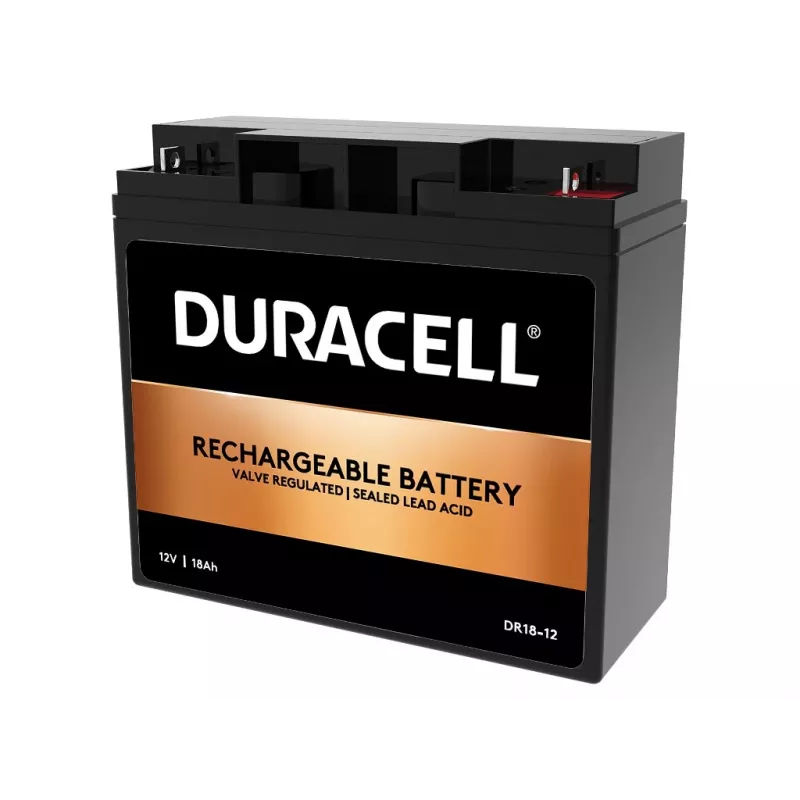 Duracell 12V 18Ah VRLA-Akku, Blei-Vlies (VRLA), 12 V, 18 Ah, 18000 mAh, 216 Wh, Schwarz