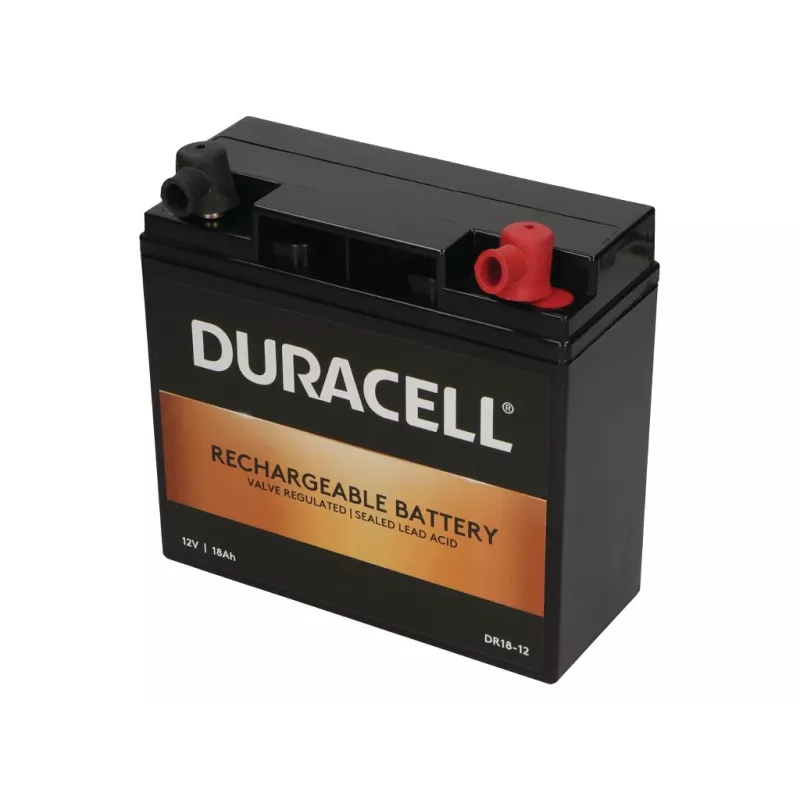 Duracell 12V 18Ah VRLA-Akku, Blei-Vlies (VRLA), 12 V, 18 Ah, 18000 mAh, 216 Wh, Schwarz