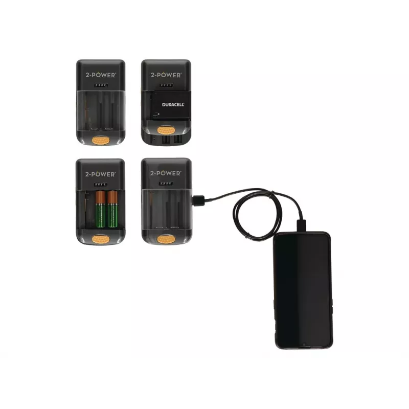 2-Power Universelles Kamera-Akkuladegerät – Einzelhandel, Lithium-Ionen (Li-Ion), AA, AAA, Nein