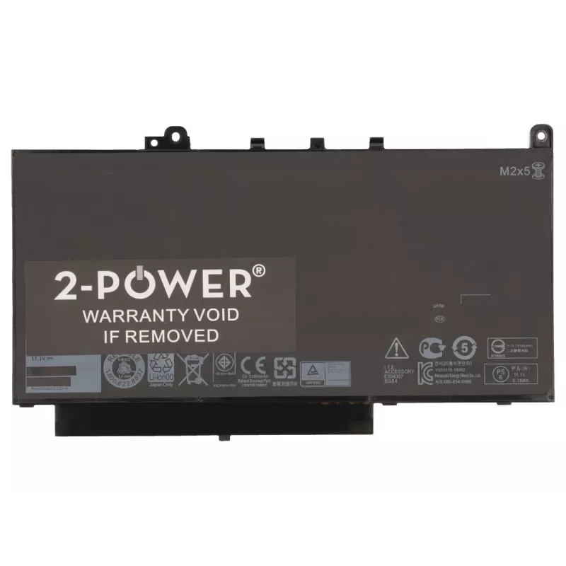 2-Power 11,1 V 37 Wh (3 Zellen) Li-Polymer-Laptop-Akku, Akku