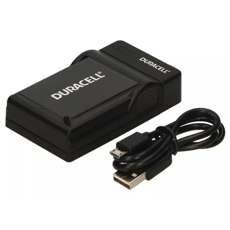 Duracell Digitalkamera-Akkuladegerät, USB, Ladegerät für Innenräume, Nikon EN-EL20, EN-EL22, EN-EL24, Schwarz, 5 V, 5 V