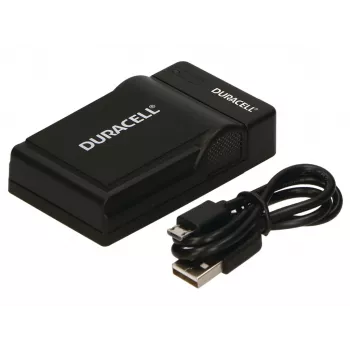 Duracell Digitalkamera-Ladegerät, USB, Innen-Ladegerät, Panasonic CGA-S005, S007, S008, Schwarz, 5 V, 5 V