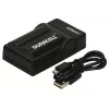 Duracell Digitalkamera-Akkuladegerät, USB, Innenraum-Ladegerät, Panasonic CGA-S002E, CGA-S006, Schwarz, 5 V, 5 V