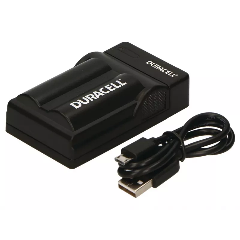 Duracell Digitalkamera-Akkuladegerät, USB, Innenraum-Ladegerät, Panasonic CGA-S002E, CGA-S006, Schwarz, 5 V, 5 V
