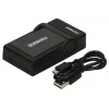 Duracell Digitalkamera-Akkuladegerät, USB, Innenraum-Ladegerät, Panasonic DMW-BLD10E, Schwarz, 5 V, 5 V