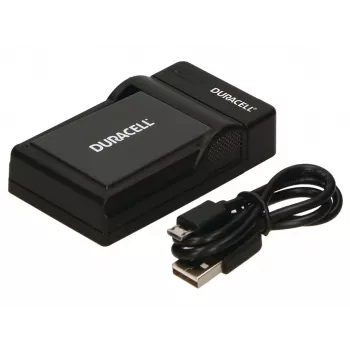 Duracell Digitalkamera-Akkuladegerät, USB, Innenraum-Ladegerät, Panasonic DMW-BLD10E, Schwarz, 5 V, 5 V